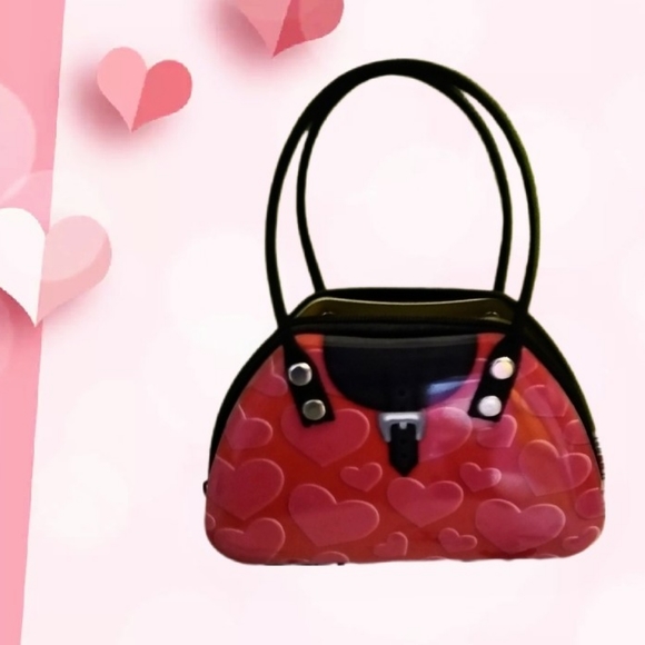 Red Heart Tin Handbag (cross posted) - Picture 2 of 9